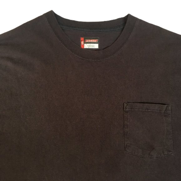 #65 Genuine Dickies Performance Pocket T-Shirt Men's Size 3XL Black Big Tee Crew - Picture 8 of 8